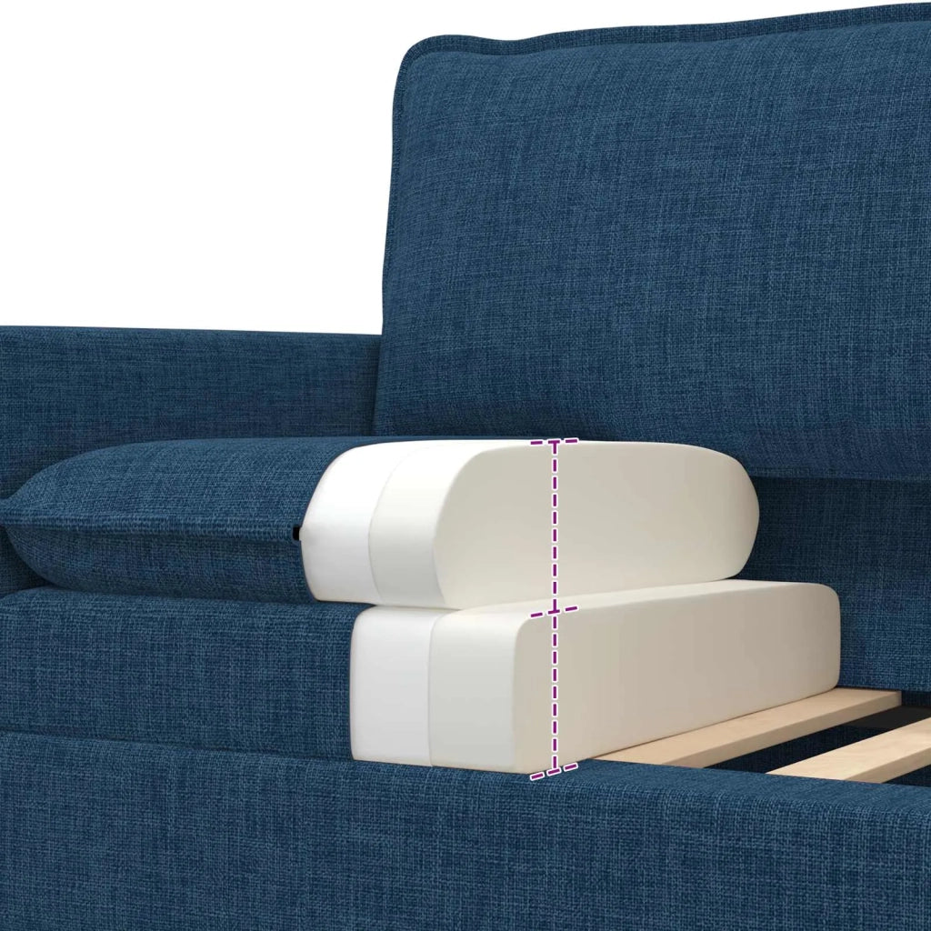 Set di divani 2 pz Blu Tessuto 3417066
