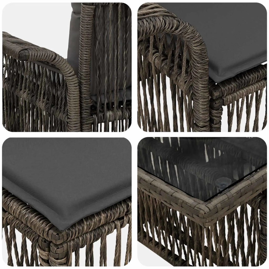Set Divano da Giardino 6 pz Grigio e Grigio Scuro polyrattan 3436631