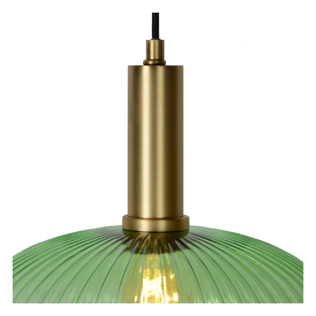 Lampada a sospensione Lucide Maloto Ø30 verde oro E27