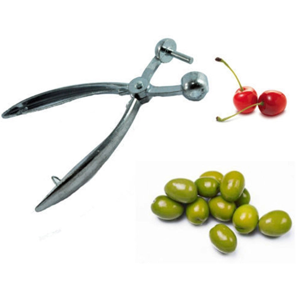 Trade Shop - Snocciolatore Manuale Per Ciliegie E Olive Snocciola Olive Ciliegie Alluminio -