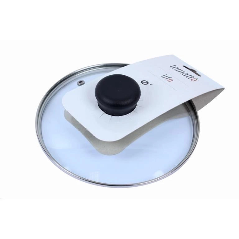 Coperchio per Pentole e Padelle in Vetro con Bordo in Metallo 26 cm