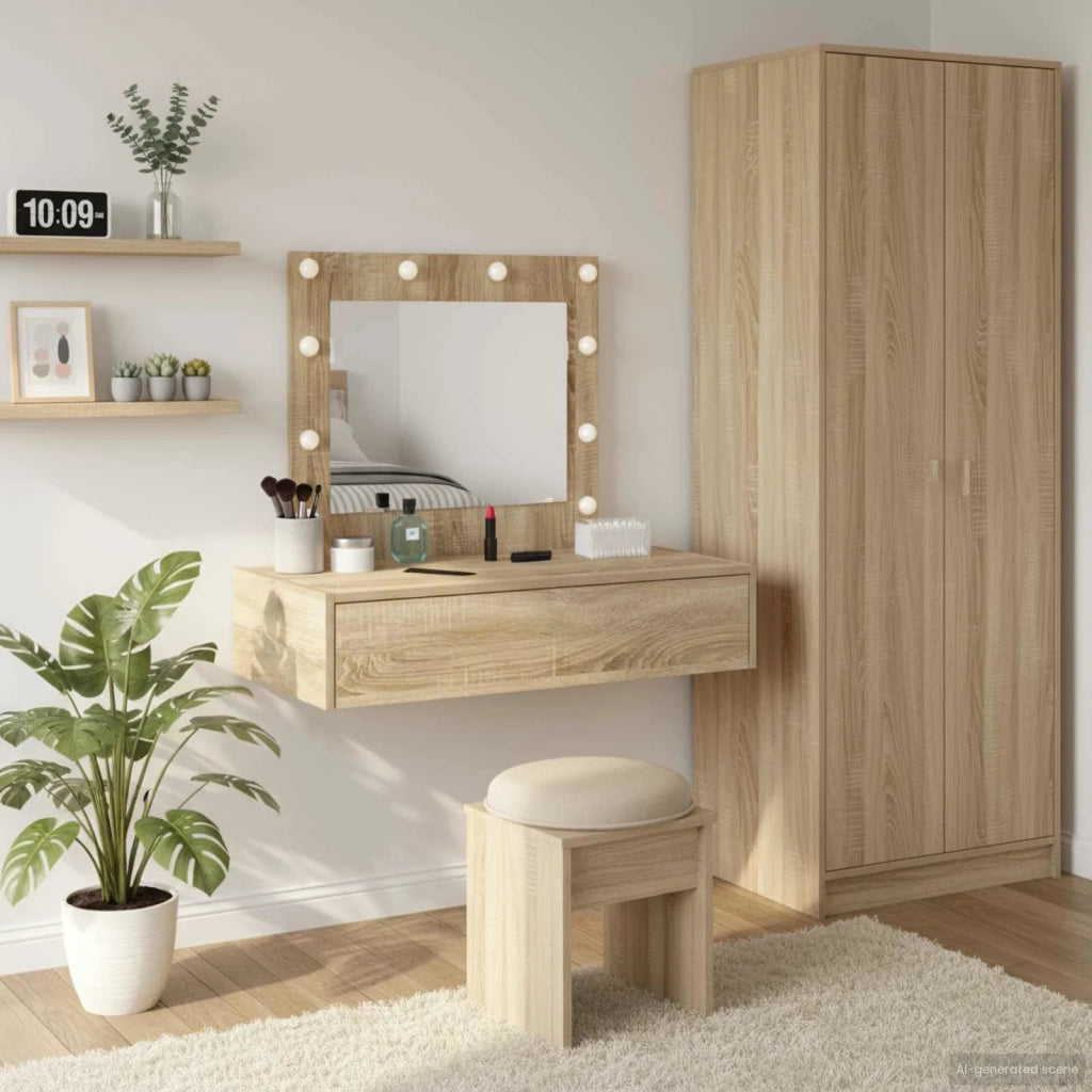 Toeletta | Tavolo da Trucco Marrone 83 x 40 x 70 cm Legno multistrato