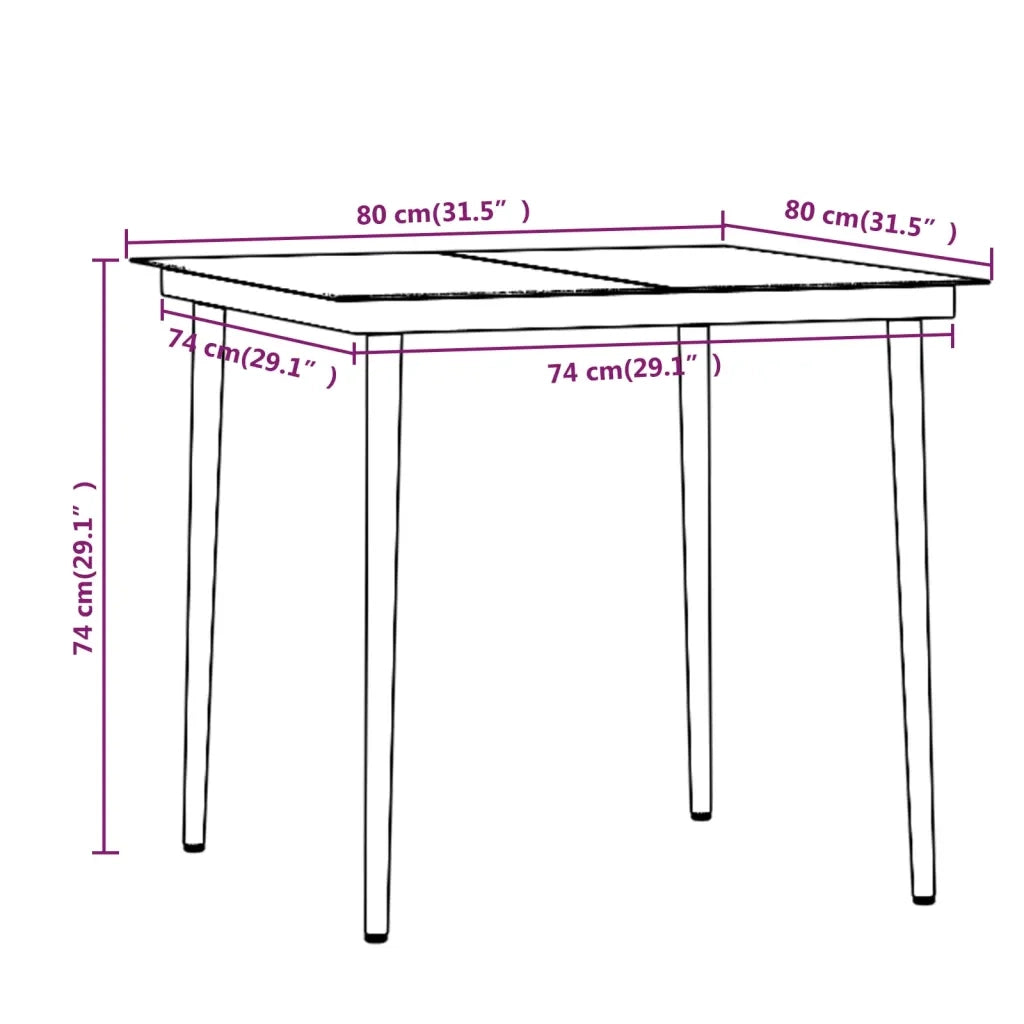 Set da Pranzo da Giardino 5 pz con Cuscini Marrone 3099524