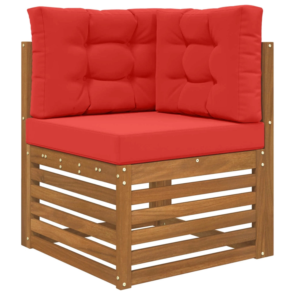 Cuscino per divano da esterno 3 pcs Rosso Poliestere 900767