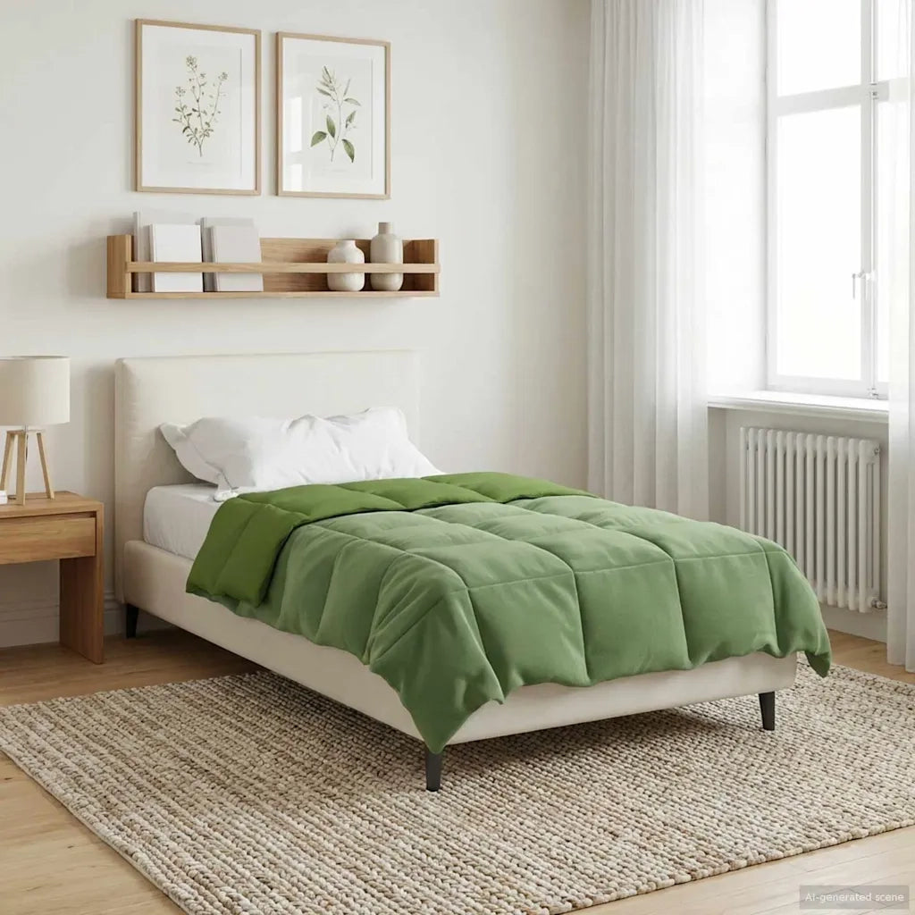 Piumone Completo Annuale Verde 135 x 220 cm Microfibra 42026042