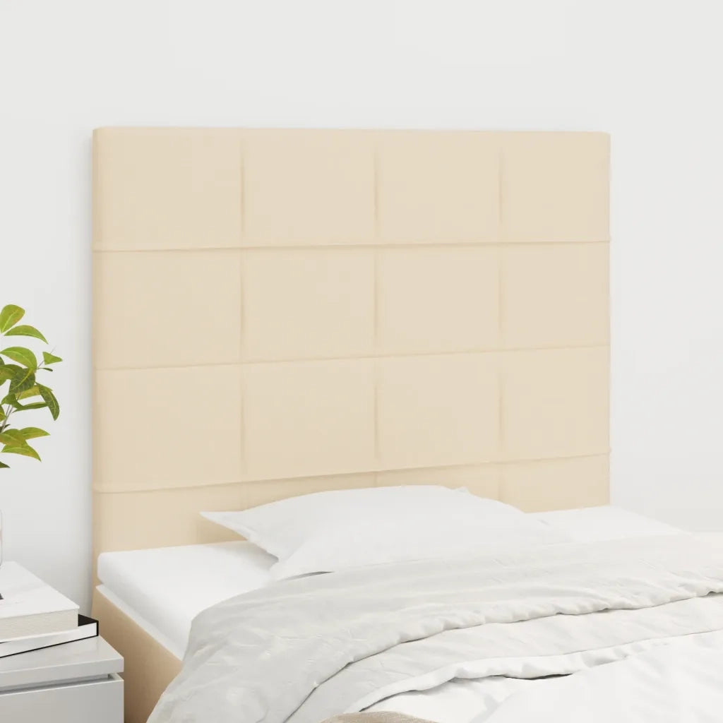 Testiera | Testata Crema 80x5x118/128 cm Tessuto