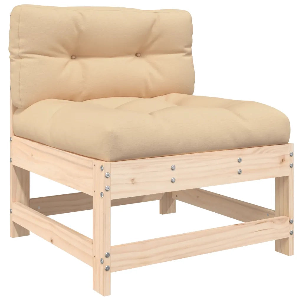 Set Divani da Giardino 6 pz con Cuscini in Legno Massello 3185990
