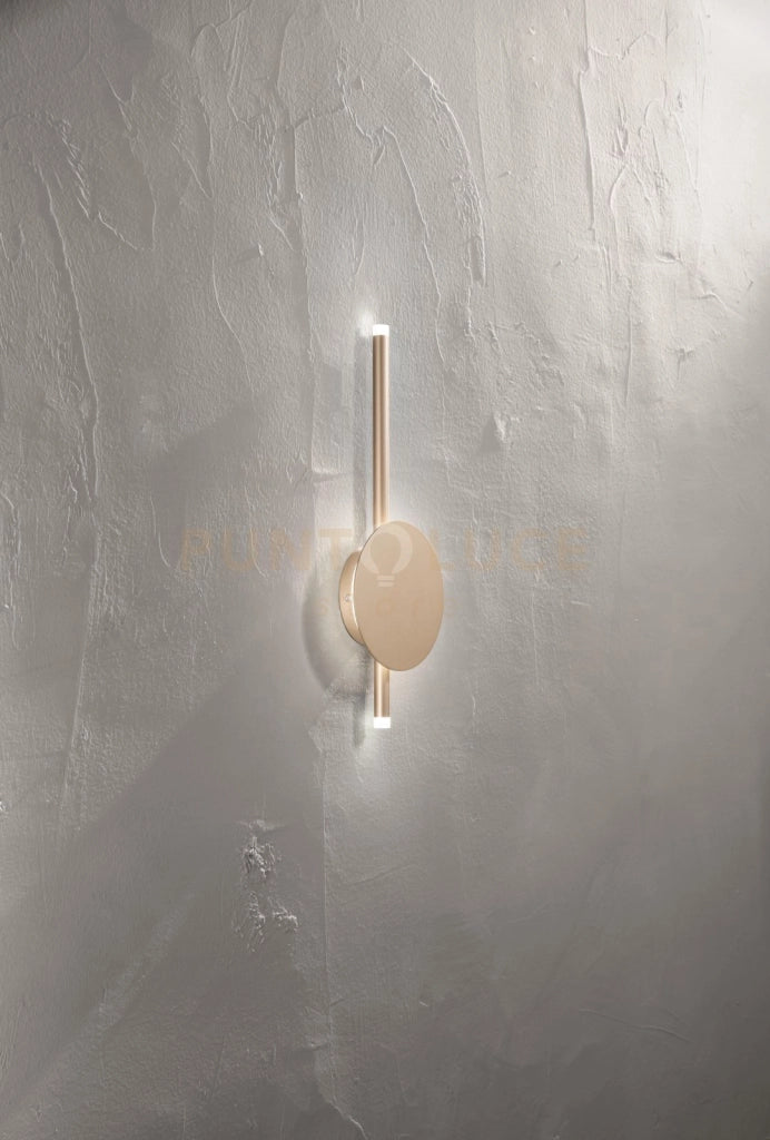 APPLIQUE JAMES A LED ORO 3000k 560w 16w DIMMERABILE D.15CM H. 40CM