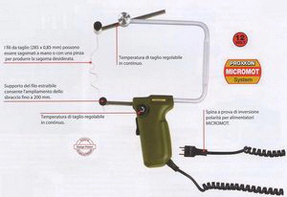 1pz proxxon 27082 taglia polistirolo cod:ferx.949