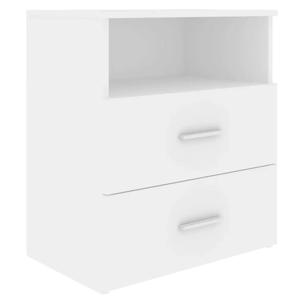 Comodini 2 pz-Set di 2 Tavolino da notte Bianchi 50x32x60 cm