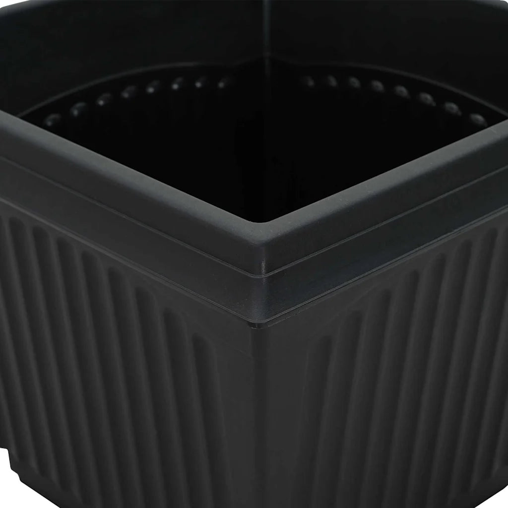 Vasi per Piante 6 pcs Nero 33 x 33 x 26 cm Plastica 3403301