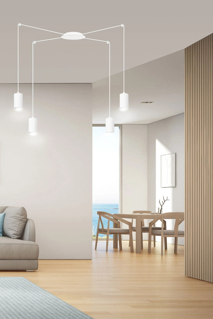 Lampadario Emibig Traker 4xGU10 bianco regolabile 3m
