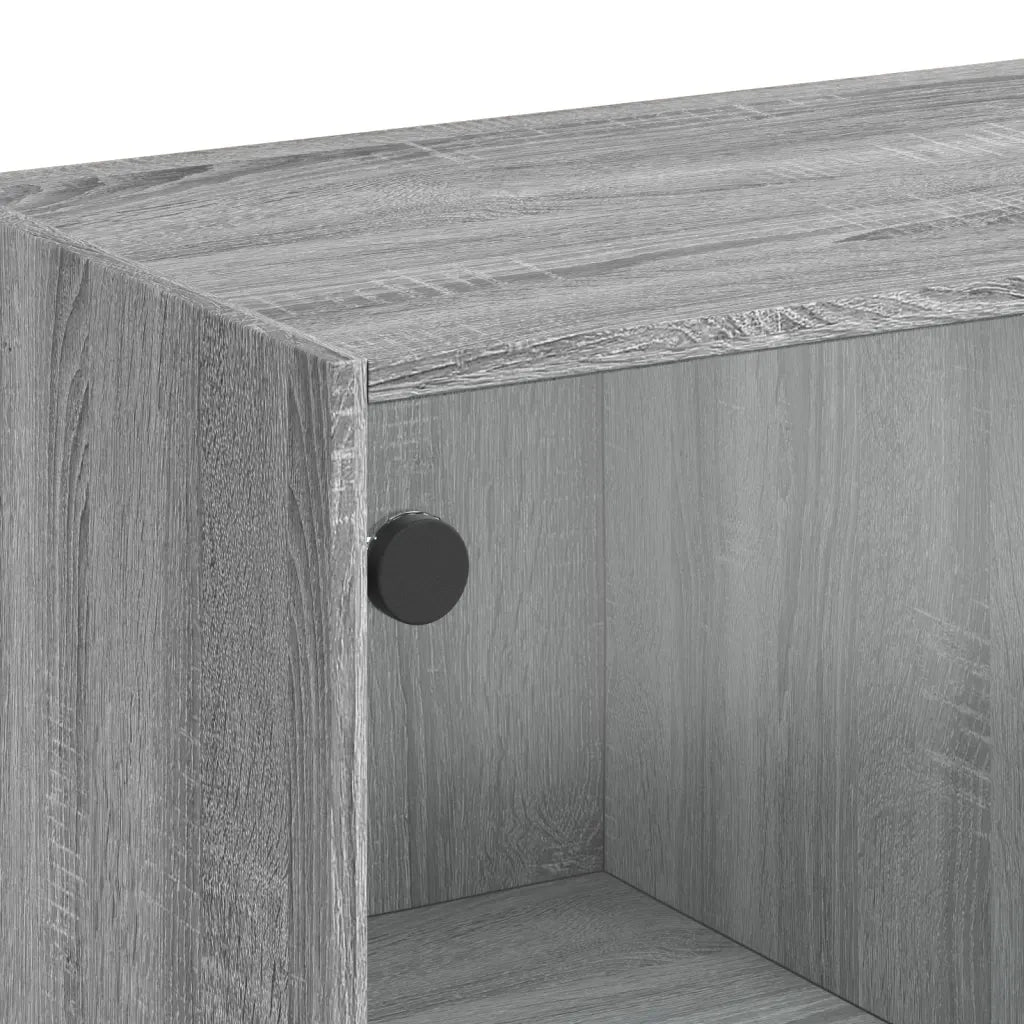 Credenza | Madia | Buffet da pranzo | Armadio da pranzo con Ante Grigio Sonoma 68x37x142 cm Legno Multistrato
