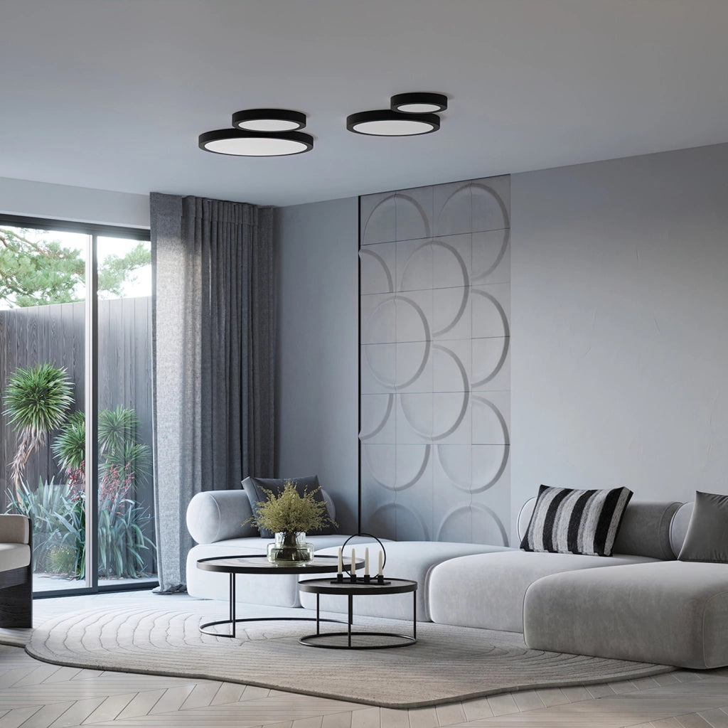 Lampada a soffitto ONYX 30 nero LED 3000K