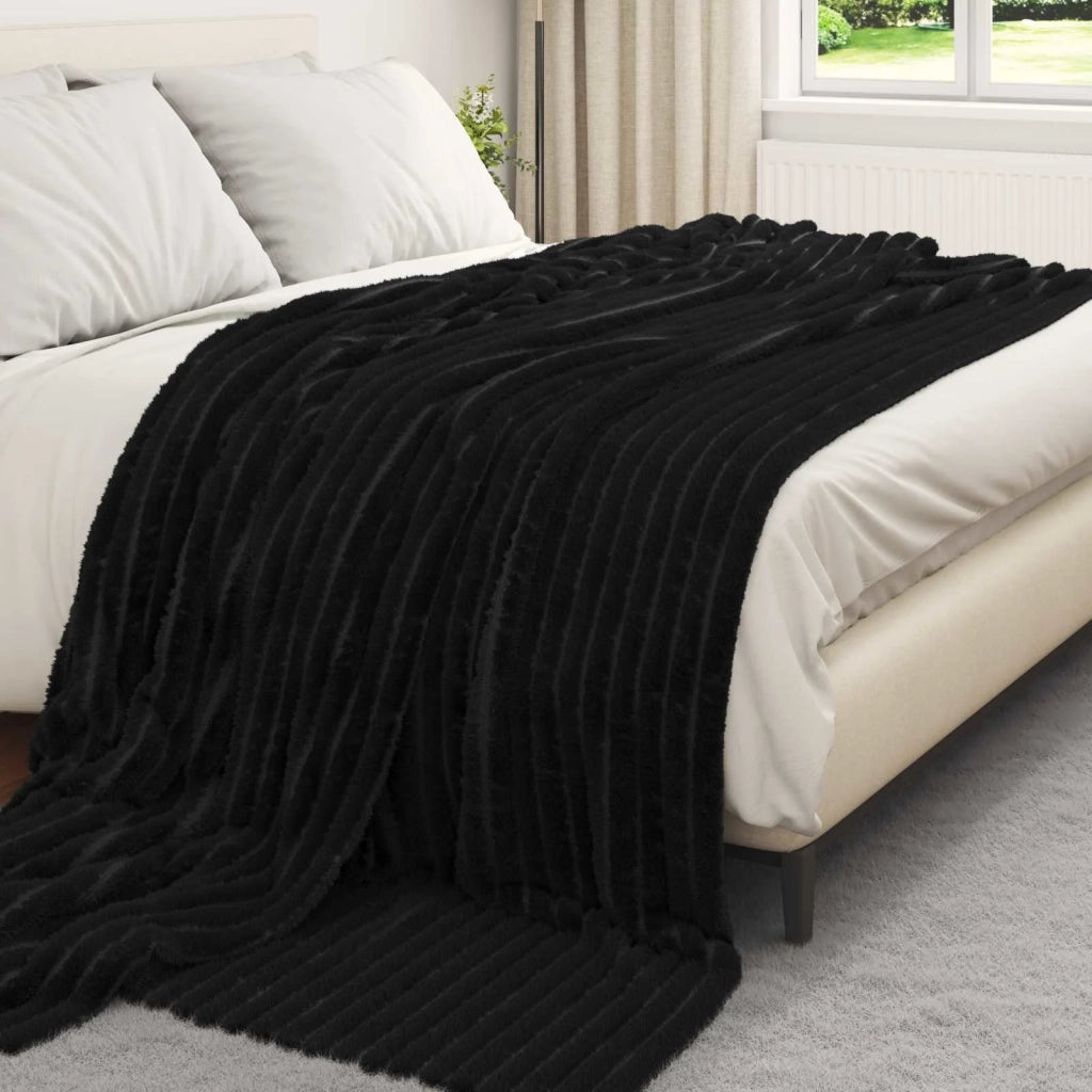 Coperta Nero 270 x 240 cm Panno 42016844