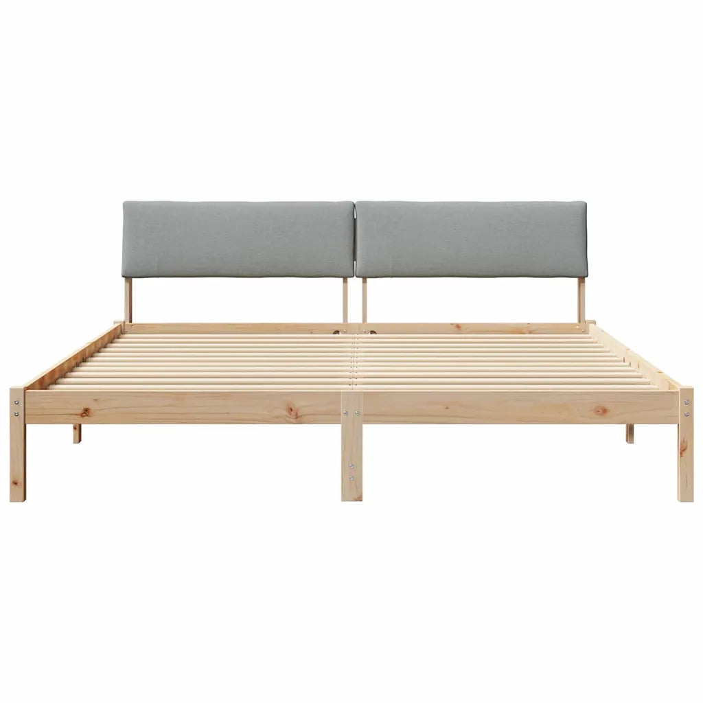 Struttura del Letto Marrone e grigio chiaro 200 x 200 cm