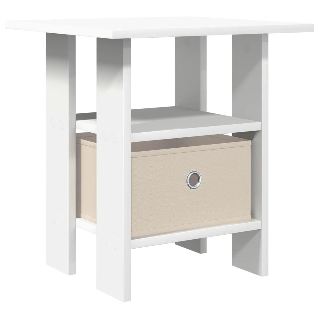Comodino | Armadio da Notte | Mobiletto da notte con cassetto Bianco 41 x 40 x 45 cm Legno multistrato
