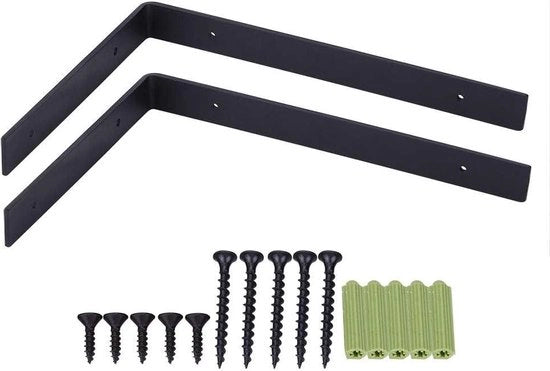 Sostegni per tavole - Supporti metallici - Costruire tavole da solo - Costruzione robusta - 295 x 205 cm - Nero