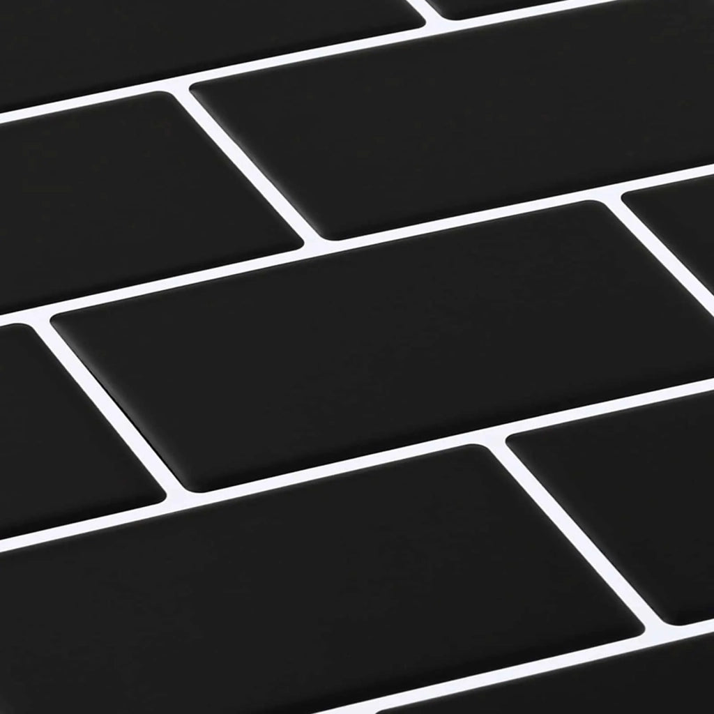 Piastrella subway 20 pcs Nero 30 x 30 cm Poliuretano e PET 42046118
