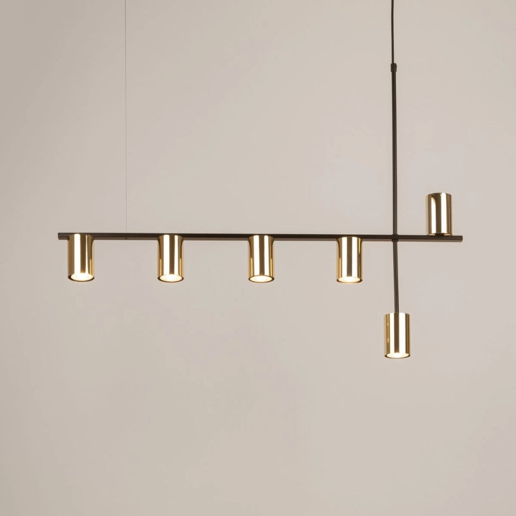 Lampada a sospensione Vendo nero-oro 6xGU10 Sigma Lighting