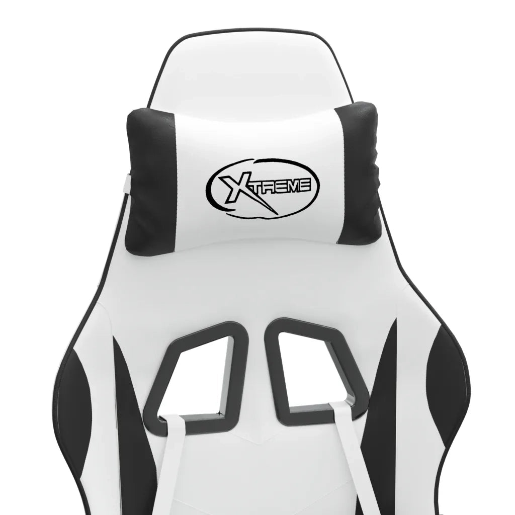 Sedia da Gaming Bianco e Nero in Similpelle 3143876