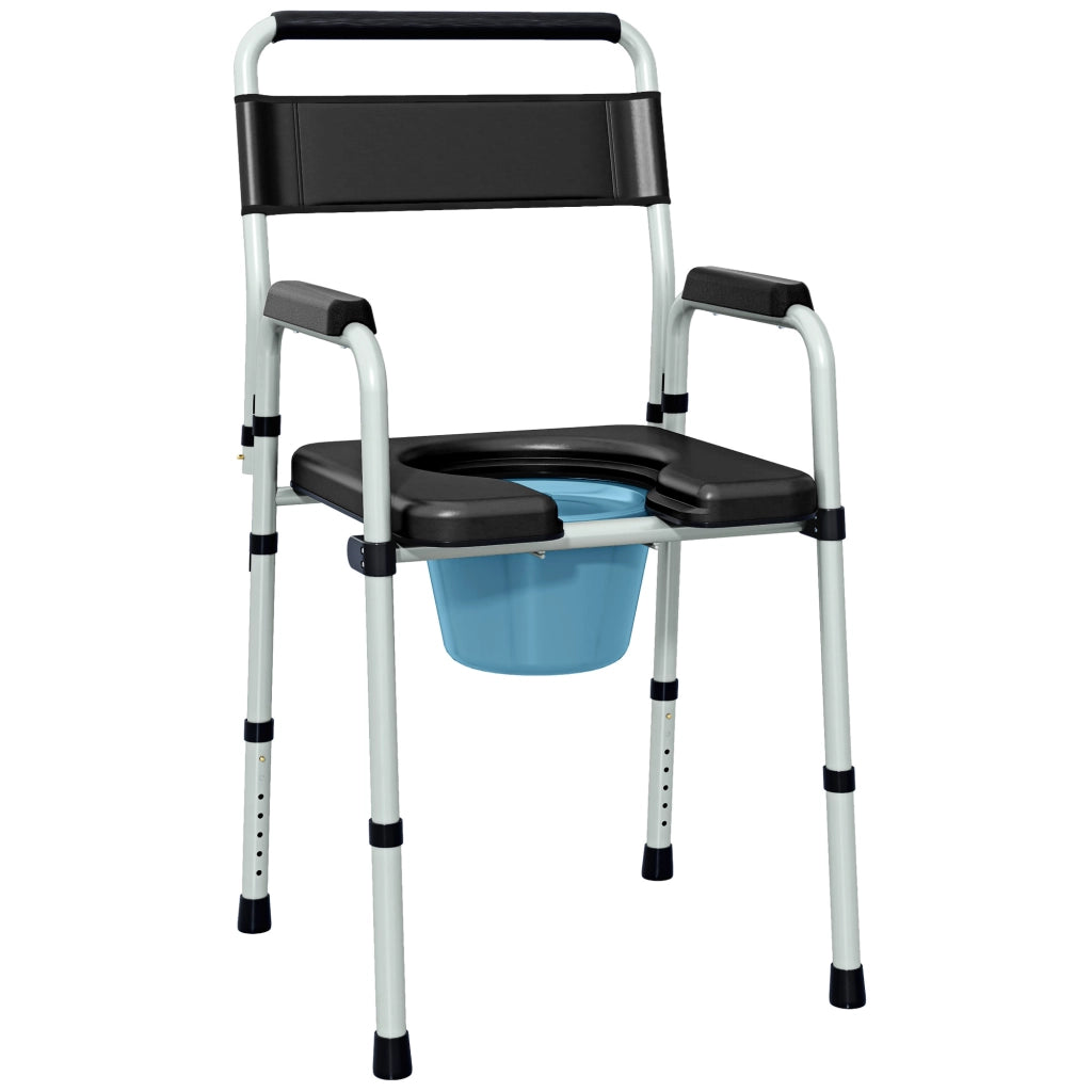 Sedia Pieghevole da Bagno ¨C Minimal ¨C Nero, 150 kg