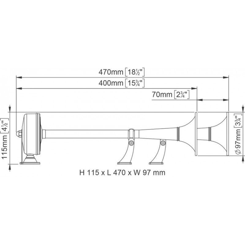 TROMBA DOPPIO CORNETTO 24V.