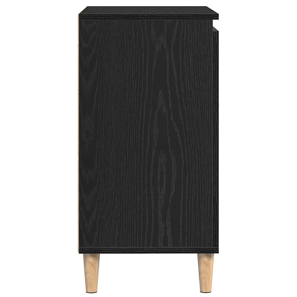 Credenza Rovere Nero 60 x 35 x 70 cm Legno multistrato 862593