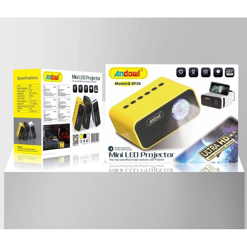 Trade Shop - Proiettore Portatile Mini Ultra Hd Con Telecomando Compatibile Con Android E Ios -