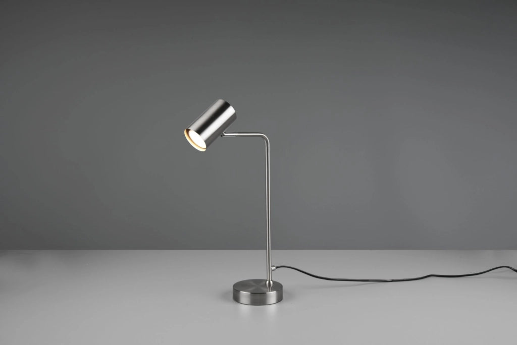 MARLEY LAMPADA DA TAVOLO SPOT CILINDRO ACCIAIO H. 45CM 1 LUCE ATTACCO GU10