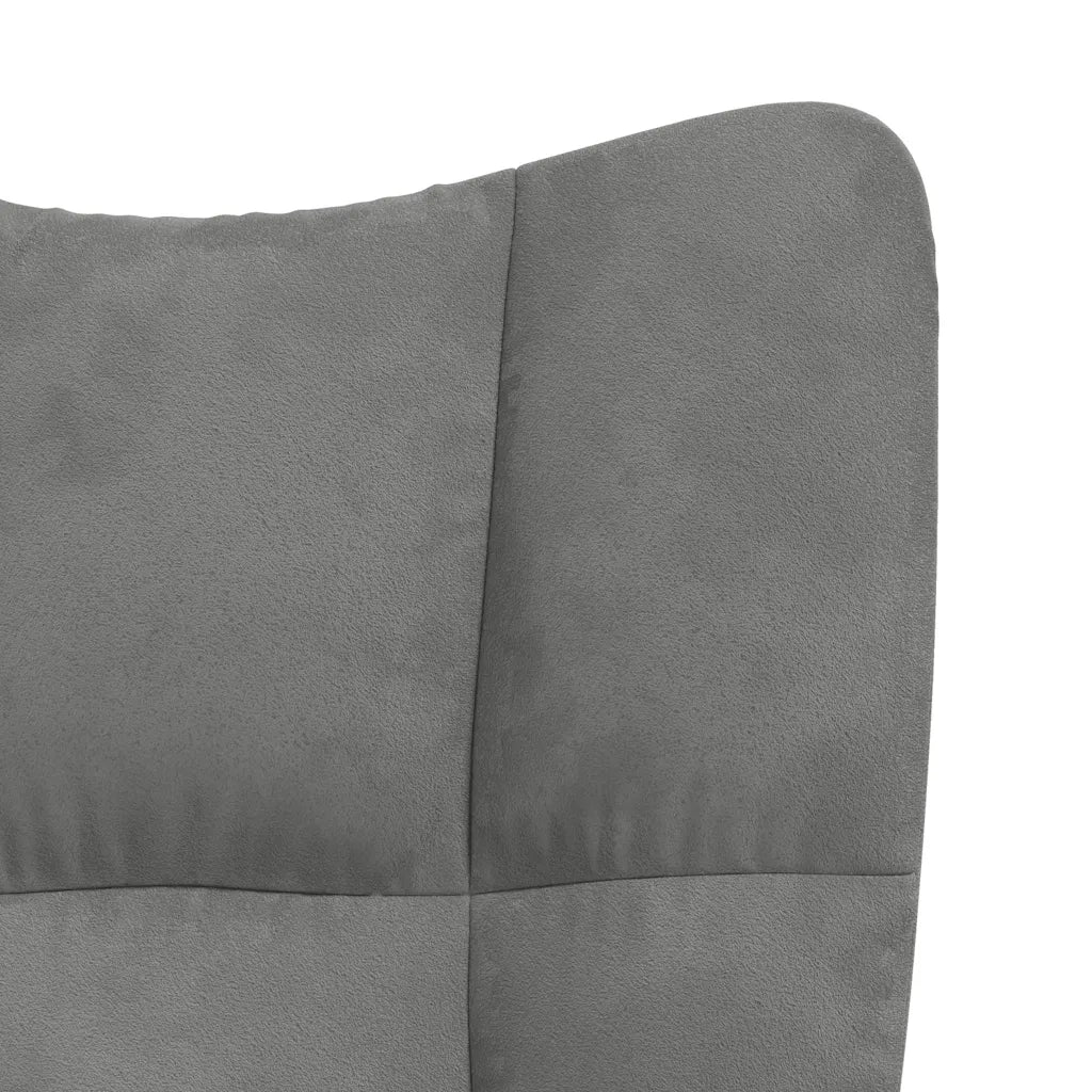 Poltrona | Sedia Relax Grigio Scuro in Velluto