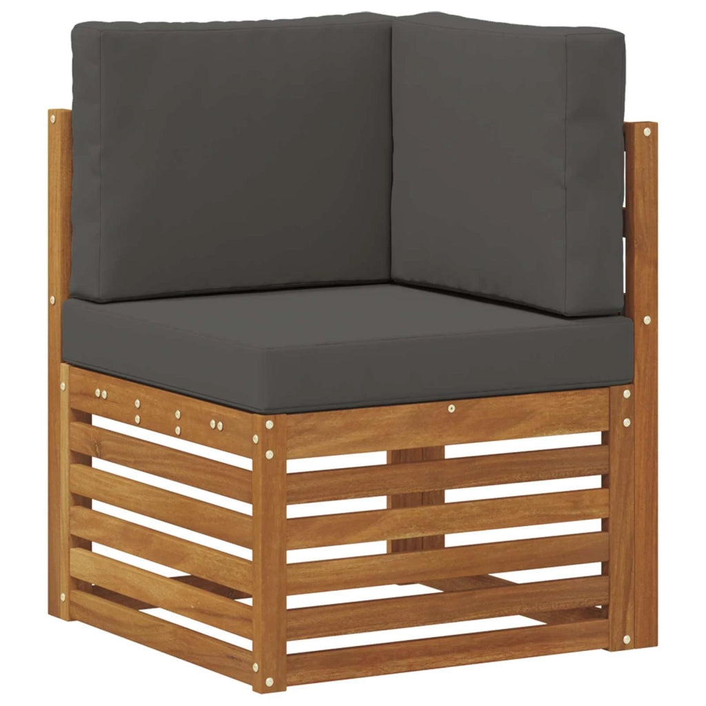 Set divano sezionale con cuscino 4 pcs Naturale e Antracite 3384353