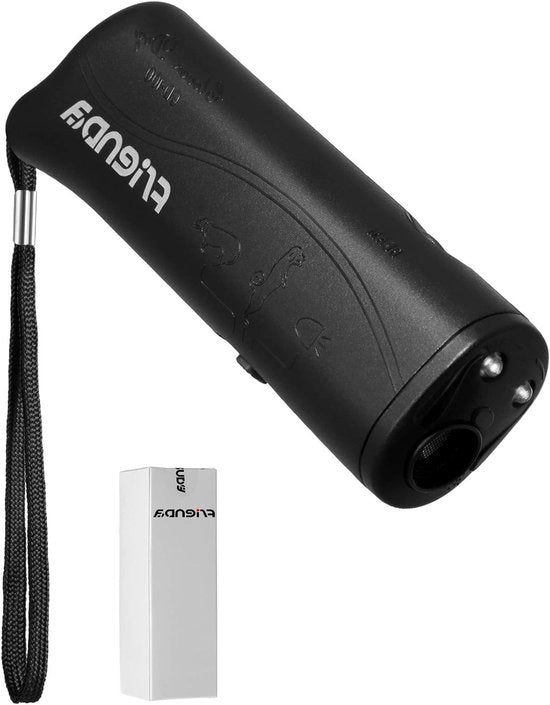 Ultrasuoni anti-abbayanza 3-in-1 per cani - nero.