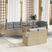 Set Divano da Giardino 9 pcs beige e grigio chiaro polyrattan 3348846