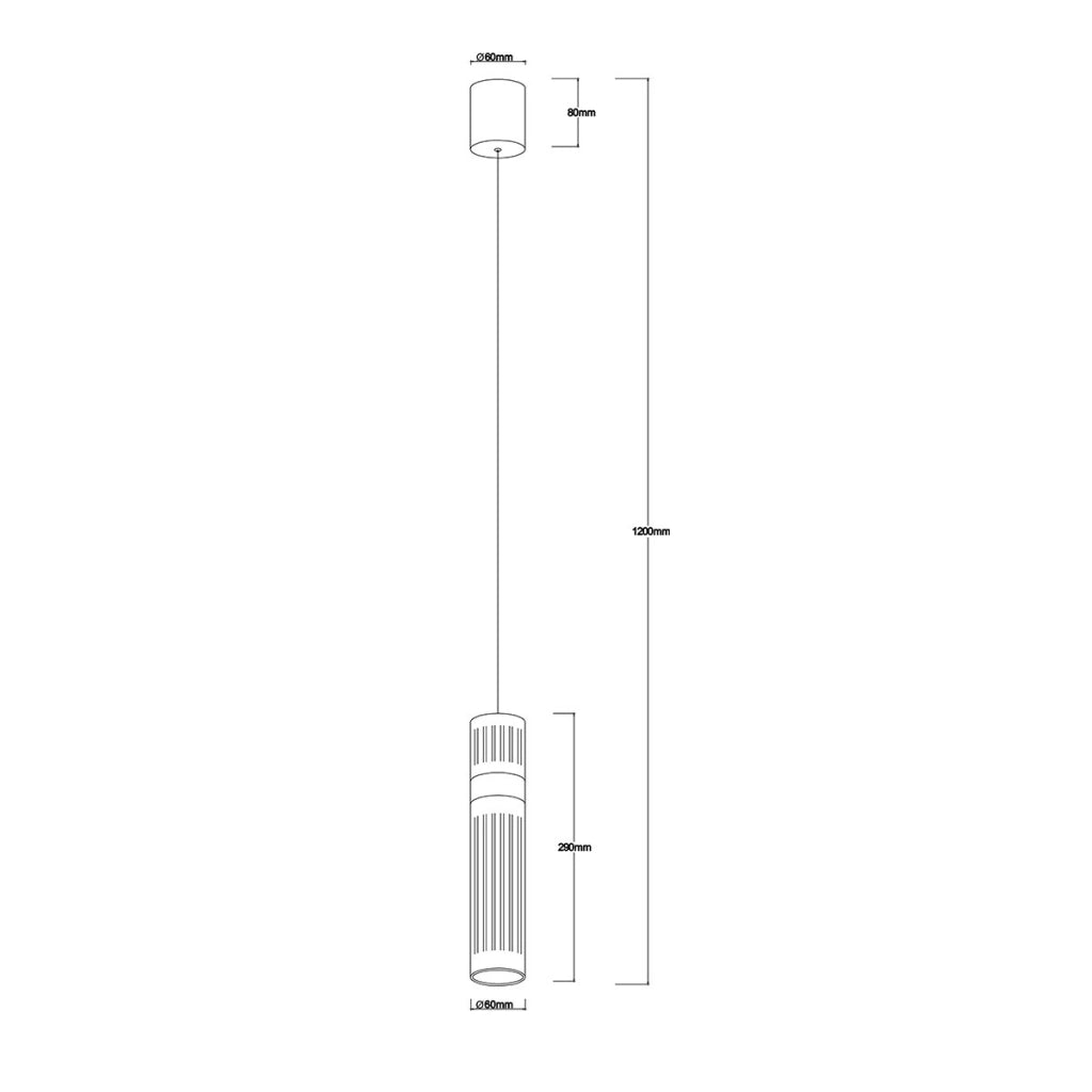 Lampada a sospensione tubo trasparente LED CCT 6W oro rosa