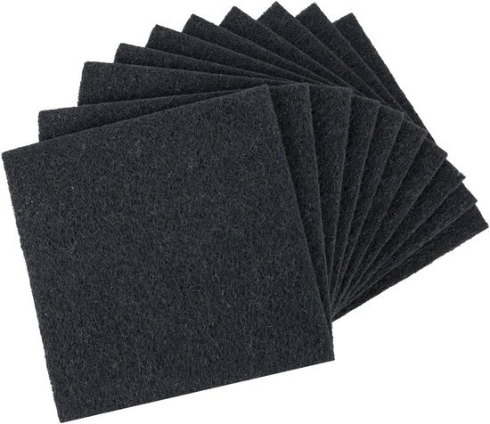 Filtro a Carbone Attivo 165mm per Cestino e Box per Letto di Animali - 10 Pezzi