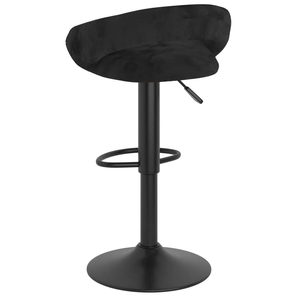 Sgabelli da Bar 2 pz Neri in Velluto 333266
