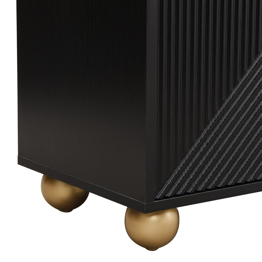 Credenza con Ante e Ripiani ¨C MINIMAL ¨C Legno, Gambe Sferiche