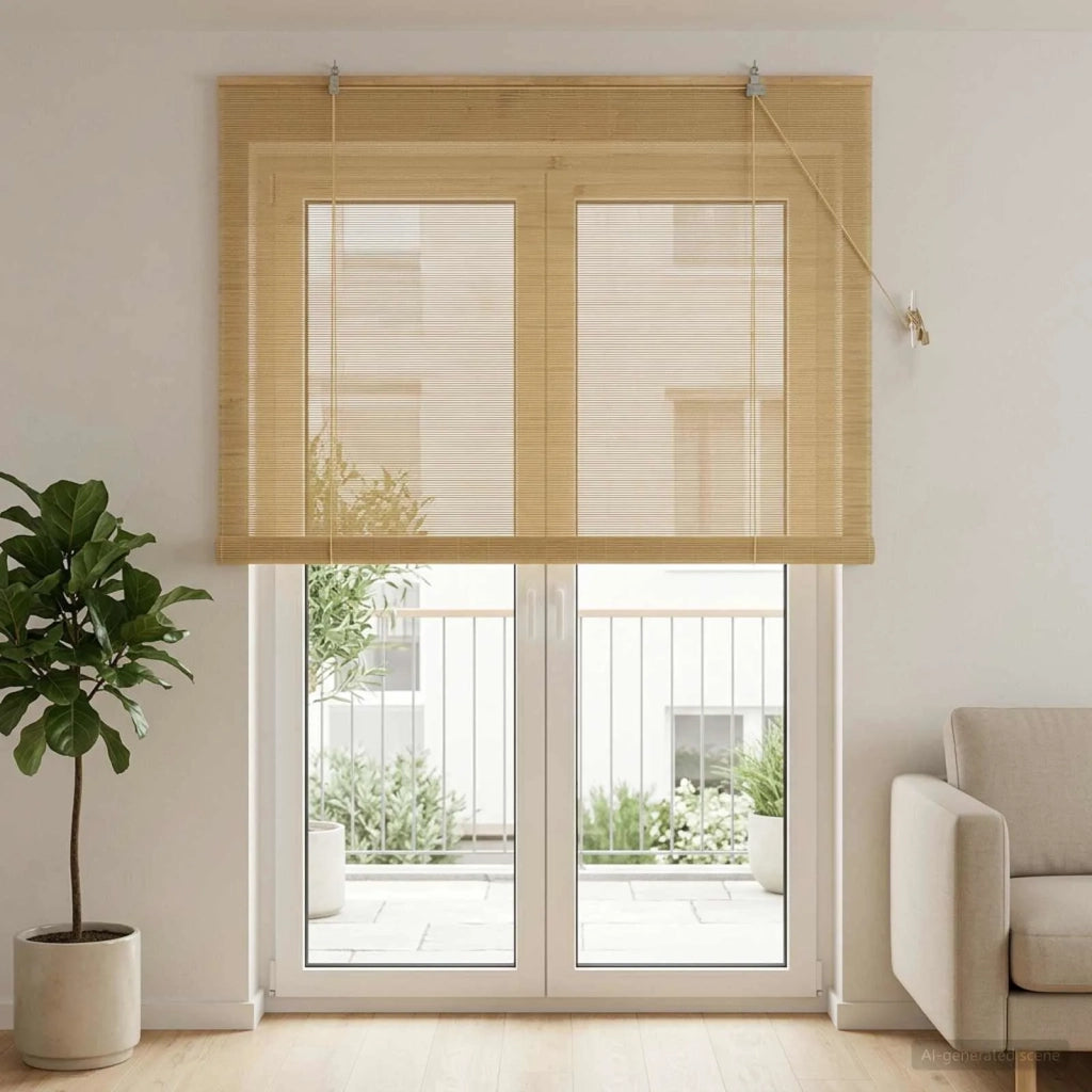 Tenda a rullo Naturale 140 x 220 cm Bambù 42040582