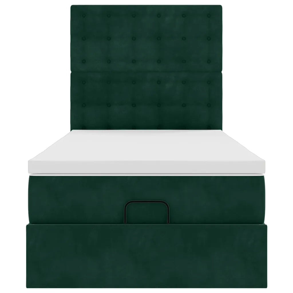 Struttura Letto Pouf con Materassi 80x200 cm Velluto 3314429