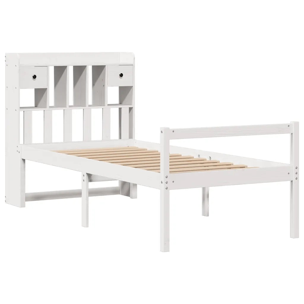 Letto con Libreria senza Materasso 75x190 cm in Legno Pino 3322040