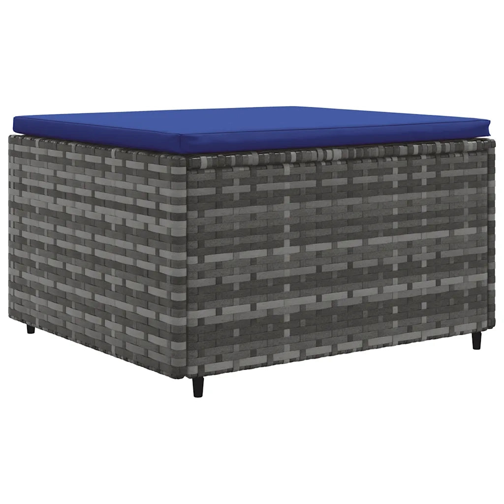 Set Divani da Giardino 8 pz con Cuscini in Polyrattan Grigio 3308239