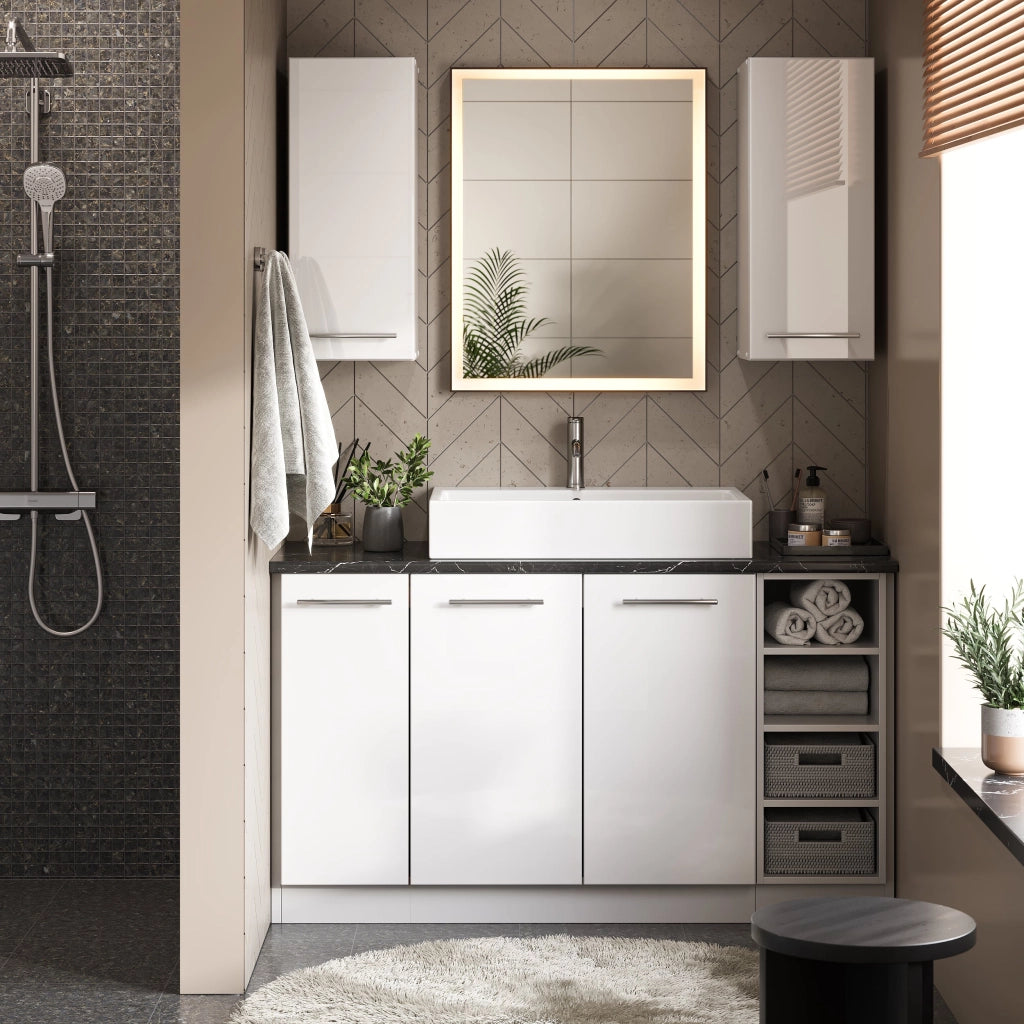 Vicco Mobile bagno alto Rosso bordeaux lucido 30 x 206.8 cm