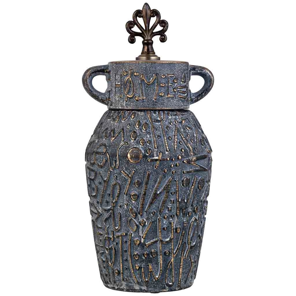 Vaso ceramica grigio, d17,5x40h cm