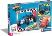 Puzzle Quadrato Hotwheels - 48 Pezzi per Bambini