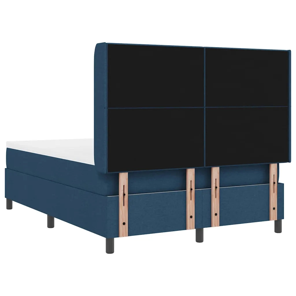 Letto a Sorgente LED con materasso Blu 140 x 190 cm Tessuto 3343503