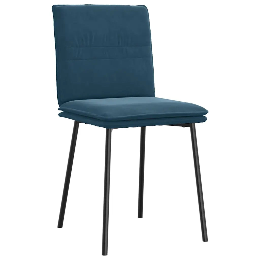 Sedie da Pranzo 4 pz Blu in Velluto 3315354