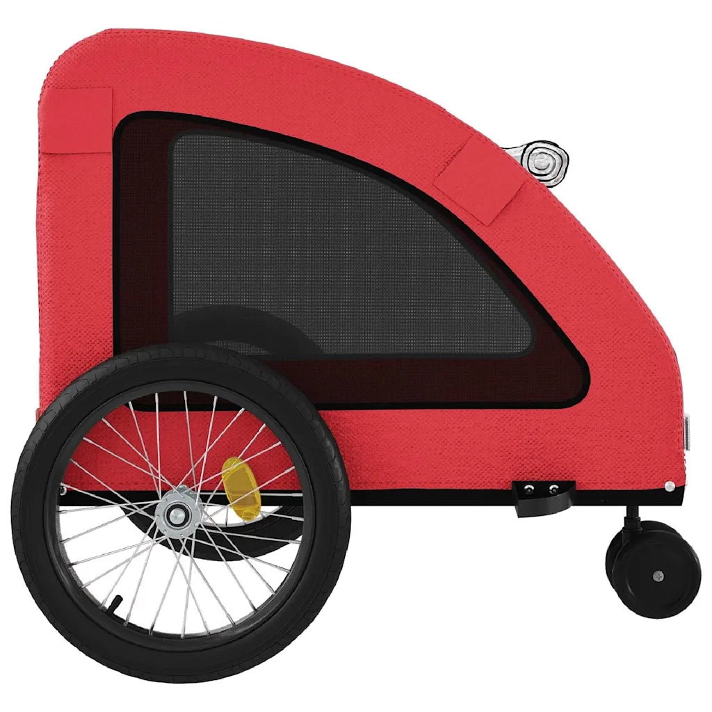 Rimorchio da Bici per Animali Rosso Oxford e Ferro 93985