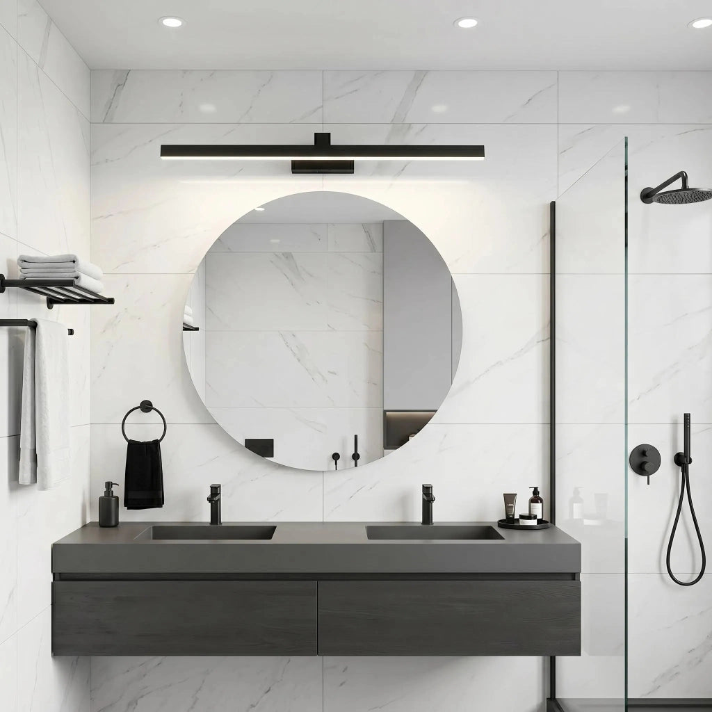 Applique Da Bagno Led Swe013-1w Swe012-1w 73cm Black