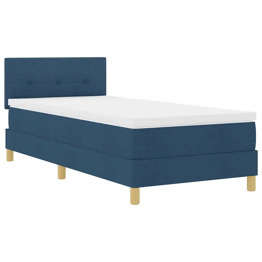 Letto a molle con cuscino con testiera Blu 100 x 200 cm Tessuto 3338901